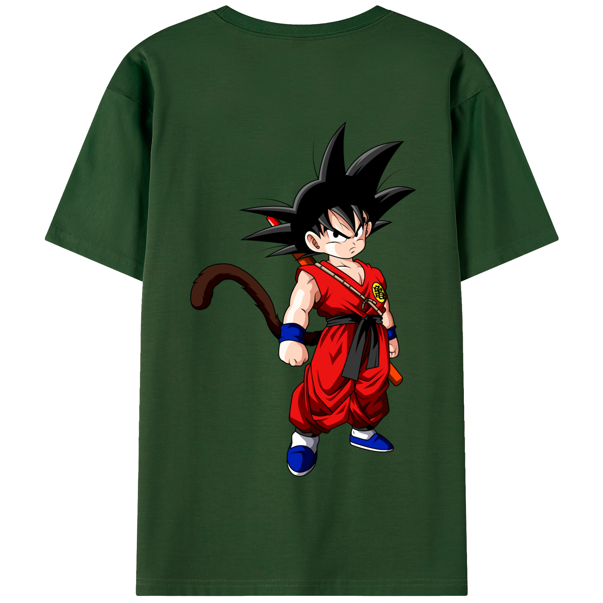 （画像用） ドラゴンボール 孫悟空（そん ごくう）Son Goku カカロット DRAGON BALL Kakarotto 綿100％半袖Tシャツ（背面プリント）